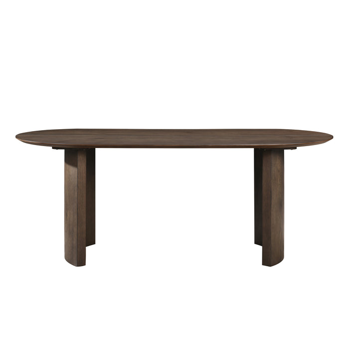 KODY 79" OVAL DINING TABLE TOP-DK WALNUT