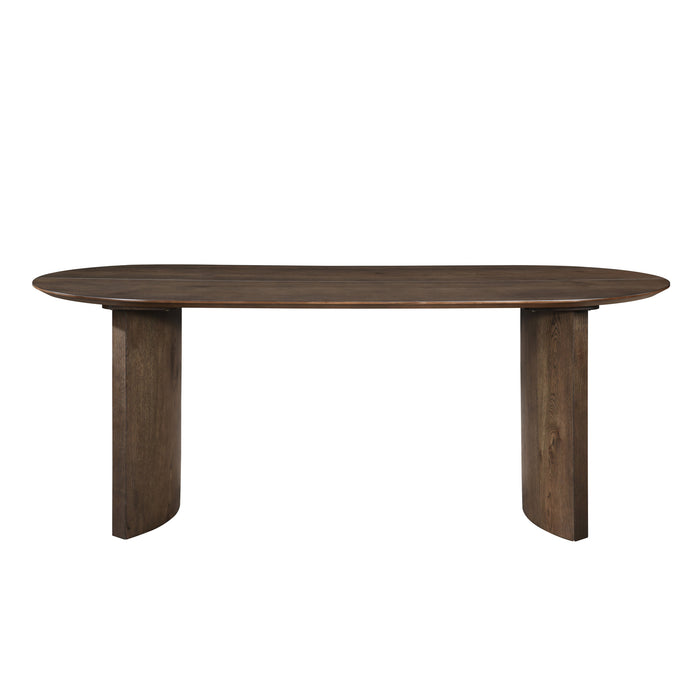 KODY OVAL DINING TABLE BASE-DK WALNUT