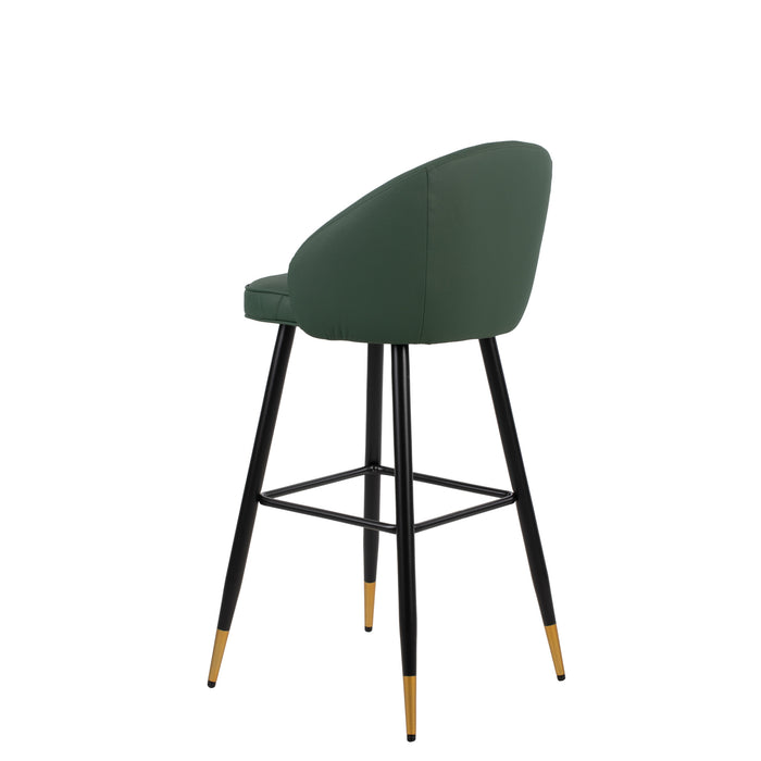 OLIVER GREEN VEGAN LEATHER BAR CHAIR (2 PER CARTON)