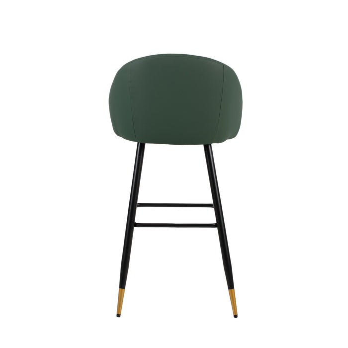 OLIVER GREEN VEGAN LEATHER BAR CHAIR (2 PER CARTON)