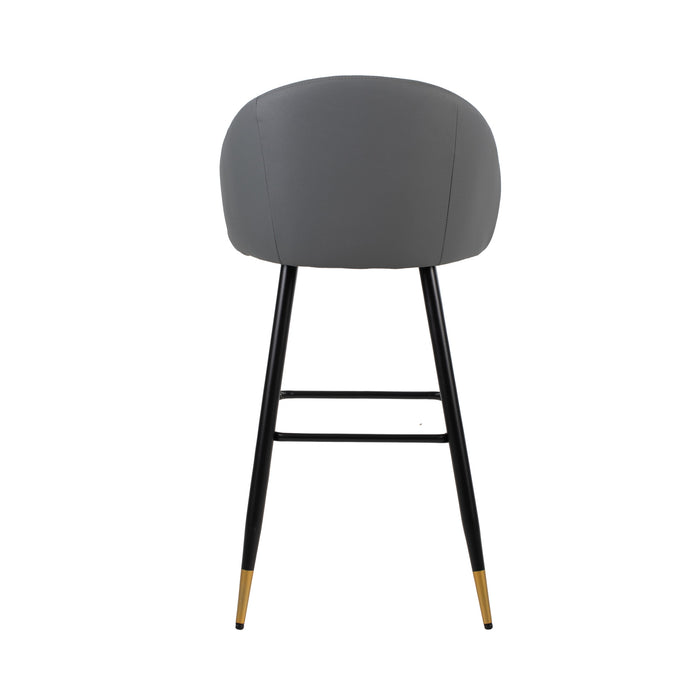 OLIVER GRAY VEGAN LEATHER BAR CHAIR (2 PER CARTON)