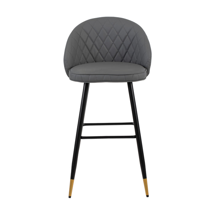 OLIVER GRAY VEGAN LEATHER BAR CHAIR (2 PER CARTON)