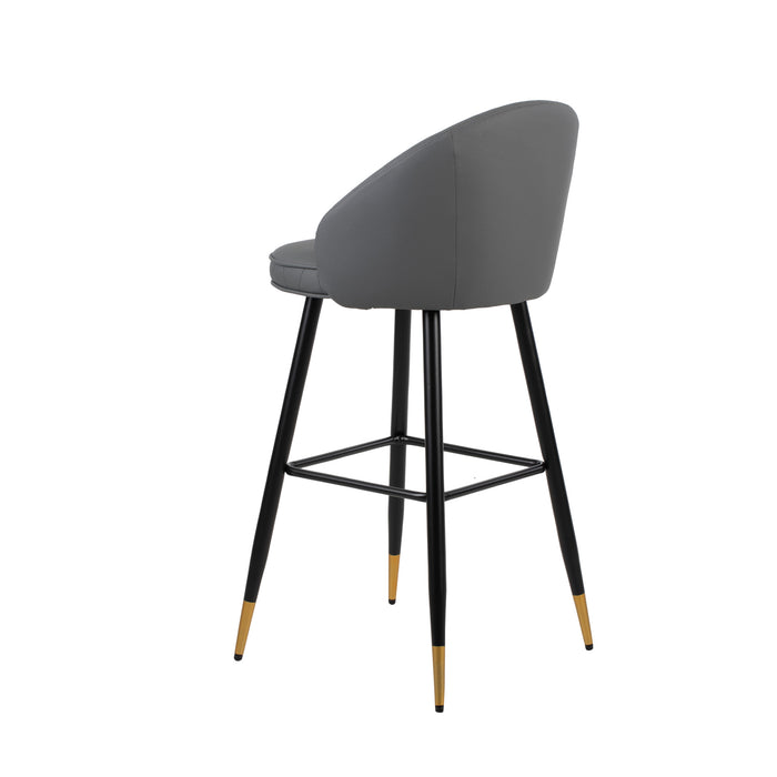 OLIVER GRAY VEGAN LEATHER BAR CHAIR (2 PER CARTON)