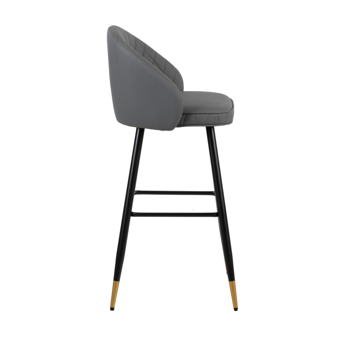 OLIVER GRAY VEGAN LEATHER BAR CHAIR (2 PER CARTON)