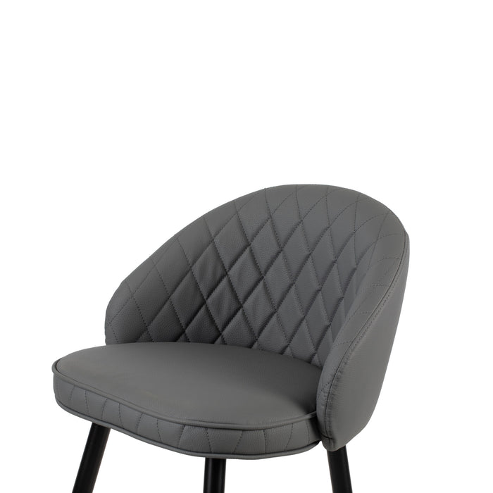 OLIVER GRAY VEGAN LEATHER BAR CHAIR (2 PER CARTON)