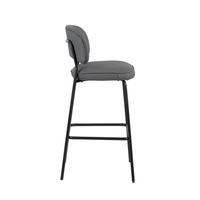 BLYTHE GRAY VEGAN LEATHER BAR CHAIR (2 PER CARTON)