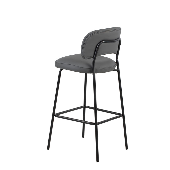 BLYTHE GRAY VEGAN LEATHER BAR CHAIR (2 PER CARTON)