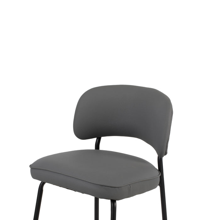 BLYTHE GRAY VEGAN LEATHER BAR CHAIR (2 PER CARTON)