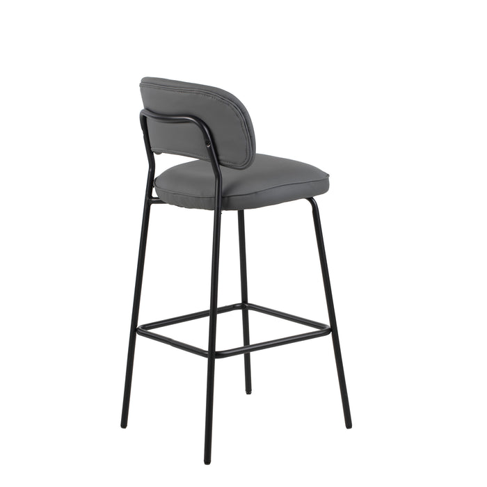 BLYTHE GRAY VEGAN LEATHER BAR CHAIR (2 PER CARTON)