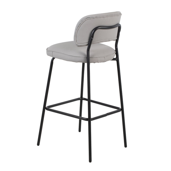 BLYTHE IVORY VEGAN LEATHER BAR CHAIR (2 PER CARTON)