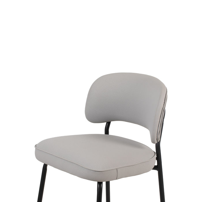 BLYTHE IVORY VEGAN LEATHER BAR CHAIR (2 PER CARTON)