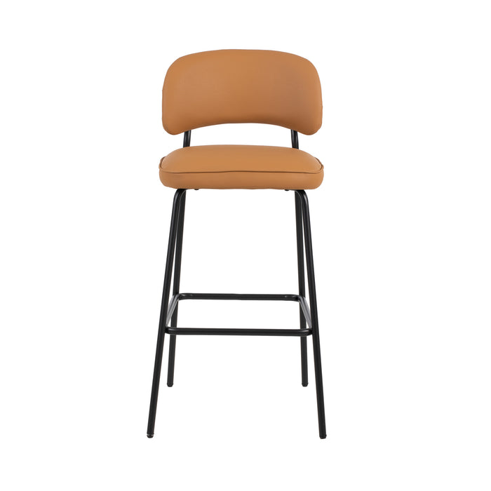 BLYTHE ORANGE VEGAN LEATHER BAR CHAIR (2 PER CARTON)