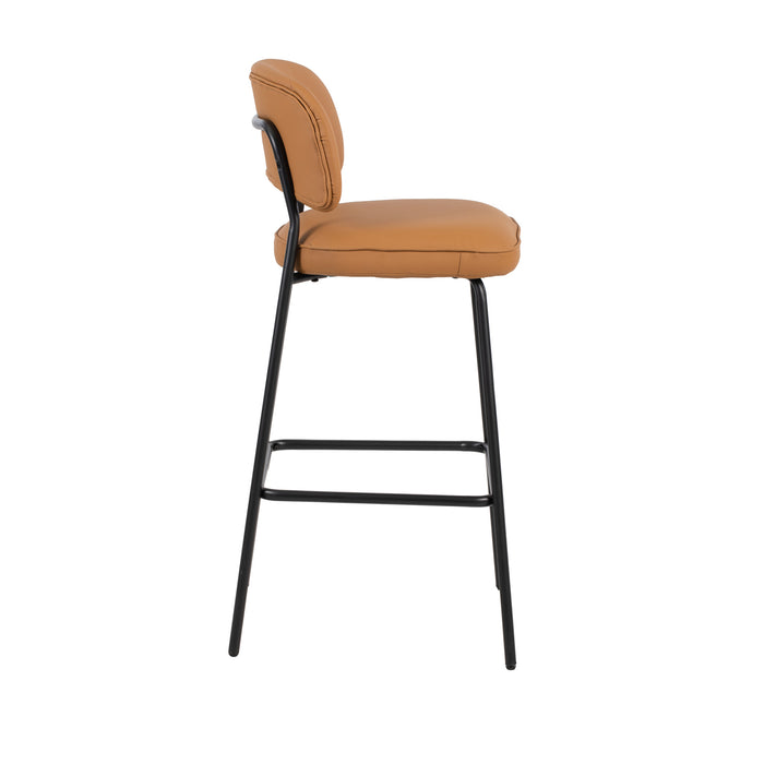 BLYTHE ORANGE VEGAN LEATHER BAR CHAIR (2 PER CARTON)