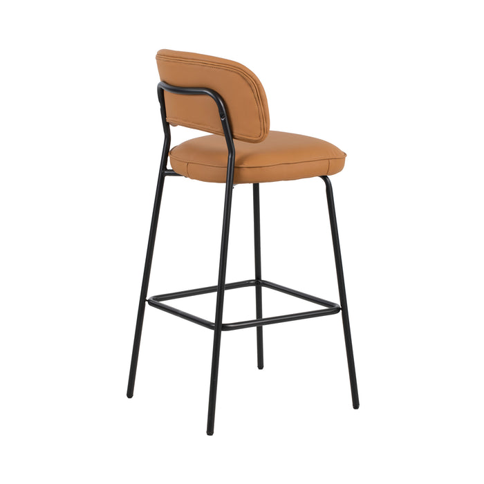 BLYTHE ORANGE VEGAN LEATHER BAR CHAIR (2 PER CARTON)