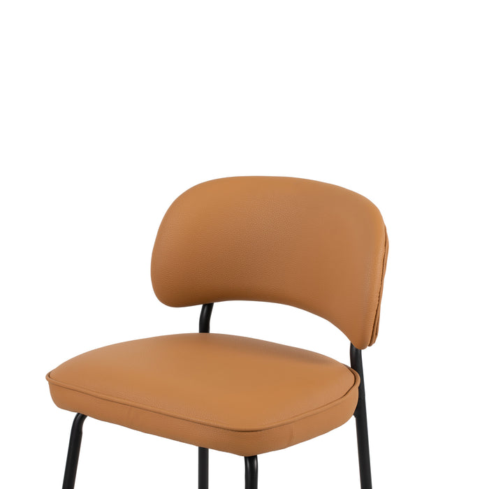 BLYTHE ORANGE VEGAN LEATHER BAR CHAIR (2 PER CARTON)