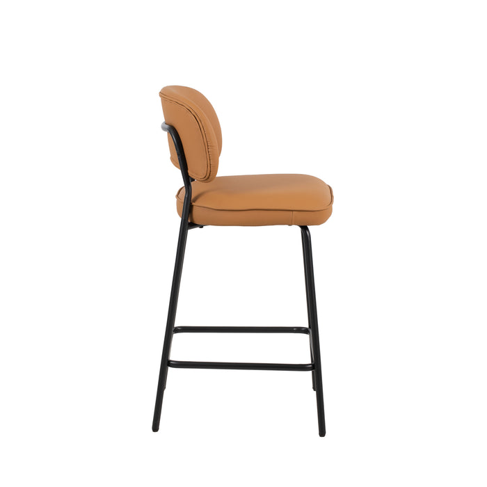 BLYTHE ORANGE VEGAN LEATHER COUNTER CHAIR (2 PER CARTON)