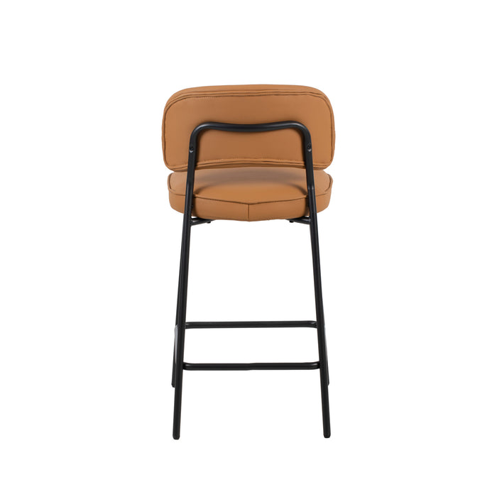 BLYTHE ORANGE VEGAN LEATHER COUNTER CHAIR (2 PER CARTON)