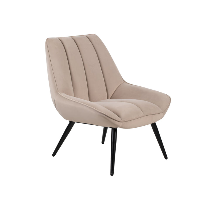 ASTRID TAUPE VELVET ACCENT CHAIR (1 PER CARTON)