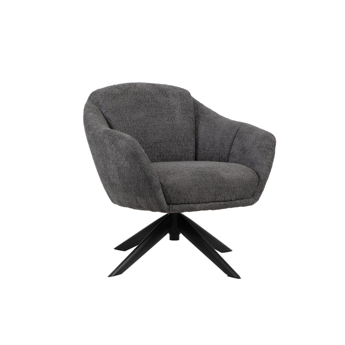 FLEMING GRAY BOUCLE SWIVEL LOUNGE CHAIR (1 PER CARTON)