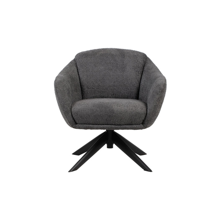 FLEMING GRAY BOUCLE SWIVEL LOUNGE CHAIR (1 PER CARTON)