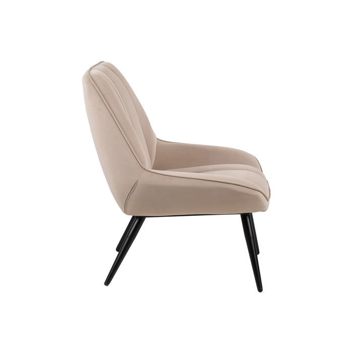 ASTRID TAUPE VELVET ACCENT CHAIR (1 PER CARTON)
