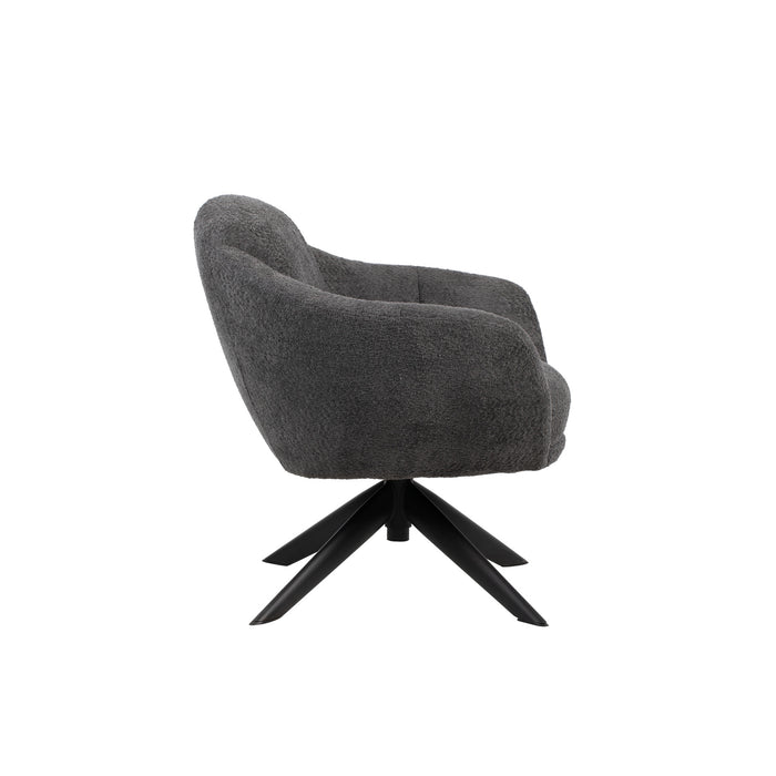 FLEMING GRAY BOUCLE SWIVEL LOUNGE CHAIR (1 PER CARTON)