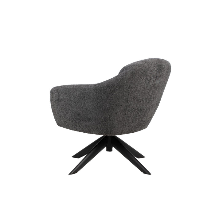 FLEMING GRAY BOUCLE SWIVEL LOUNGE CHAIR (1 PER CARTON)