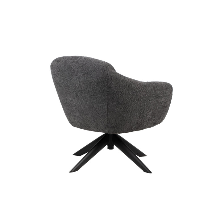 FLEMING GRAY BOUCLE SWIVEL LOUNGE CHAIR (1 PER CARTON)
