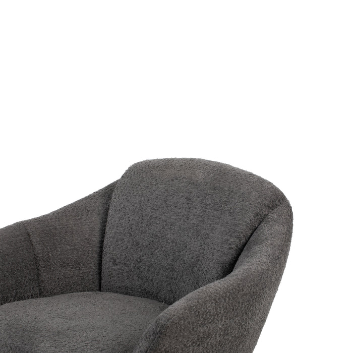FLEMING GRAY BOUCLE SWIVEL LOUNGE CHAIR (1 PER CARTON)