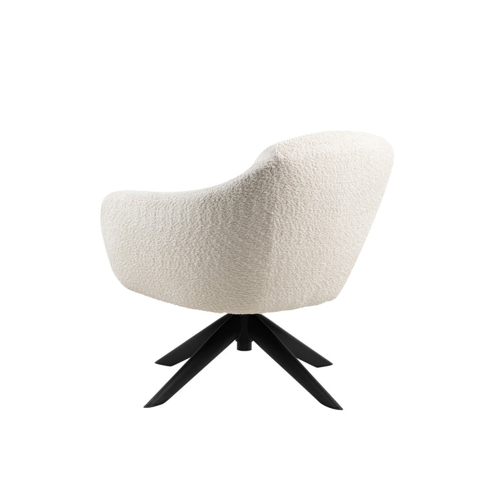 FLEMING IVORY BOUCLE SWIVEL LOUNGE CHAIR (1 PER CARTON) (NEW)