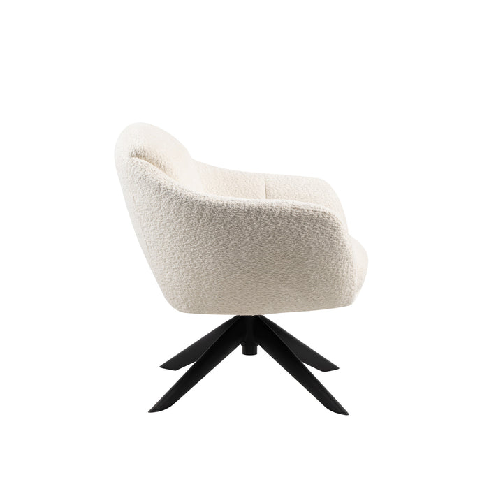 FLEMING IVORY BOUCLE SWIVEL LOUNGE CHAIR (1 PER CARTON) (NEW)