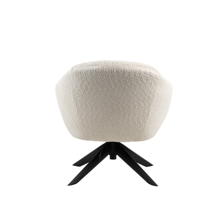 FLEMING IVORY BOUCLE SWIVEL LOUNGE CHAIR (1 PER CARTON) (NEW)