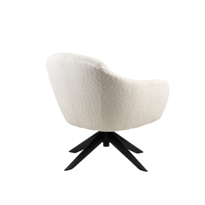 FLEMING IVORY BOUCLE SWIVEL LOUNGE CHAIR (1 PER CARTON) (NEW)