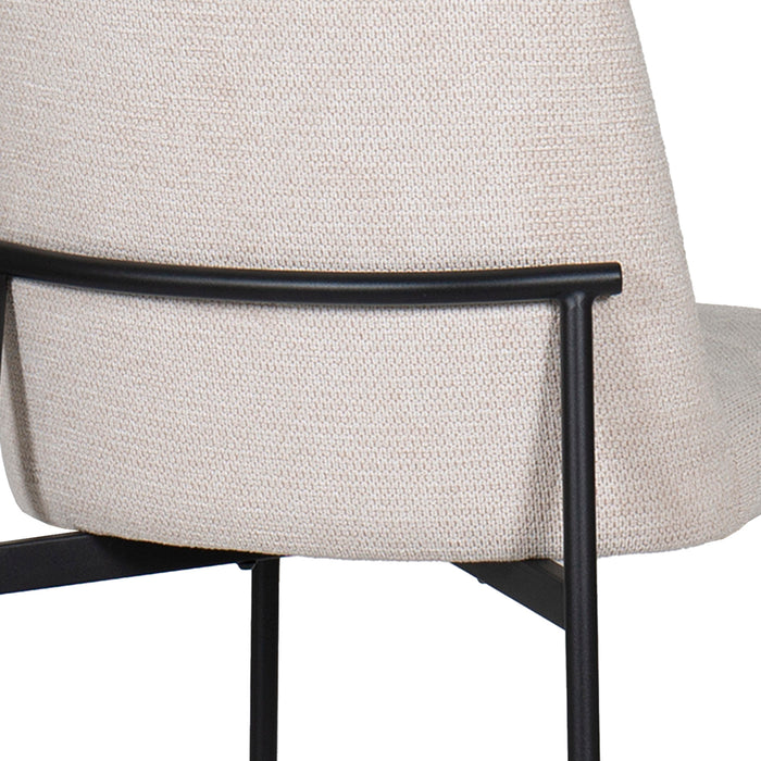 ERIK BAR CHAIR W/ BLACK METAL FRAME- BEIGE (2 PER CARTON)