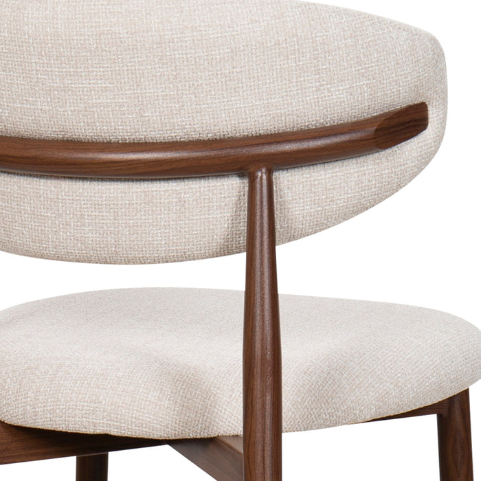 ROYCE COUNTER CHAIR W/WALNUT METAL FRAME-BEIGE (2 PER CARTON)