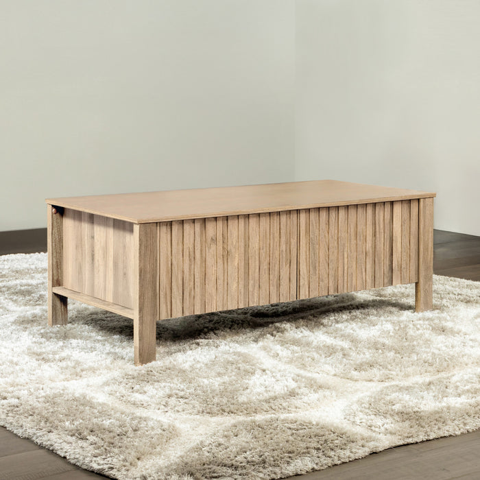 THAYER 47" TWO DRAWER COFFEE TABLE-NATURAL