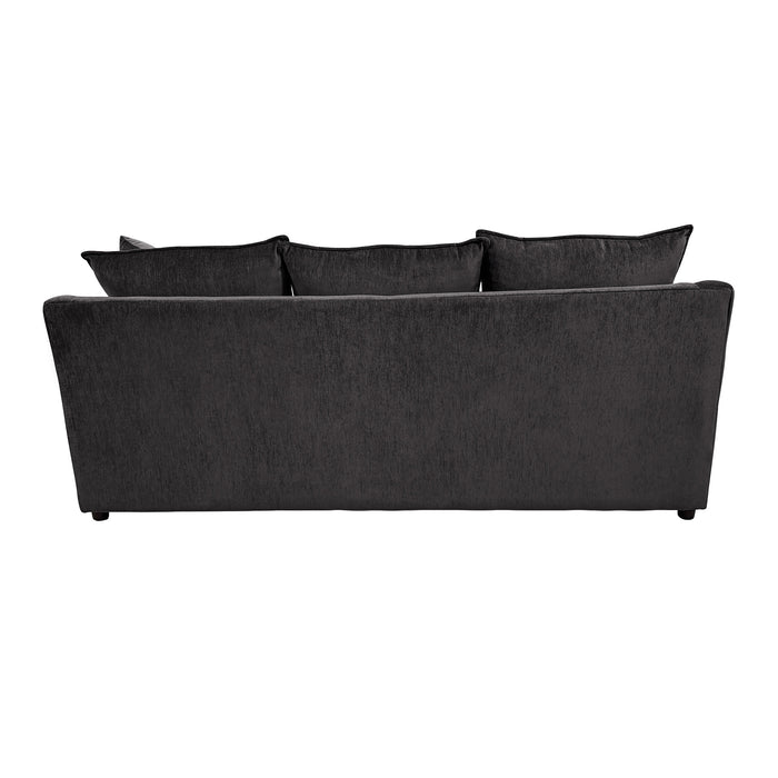 SYLVIE SOFA W/4 ACCENT PILLOWS-LUSH MINK GRAY