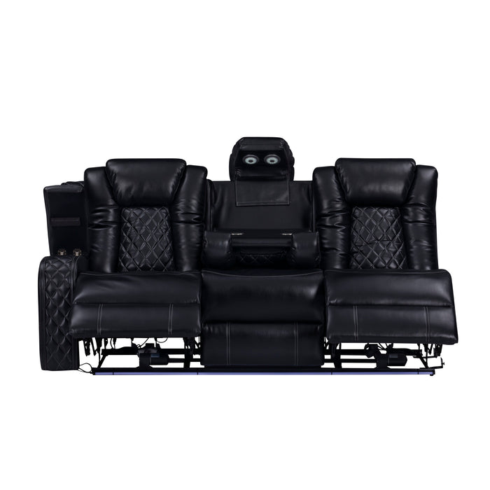 ORION II LAF SOFA W/PWR FR & HR-BLACK