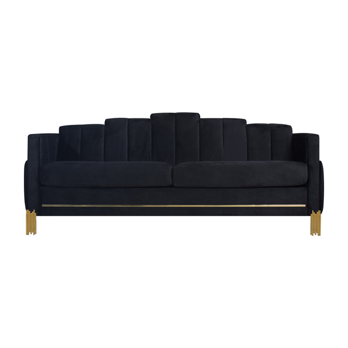 EMPIRE LIGHTED SOFA-BLACK