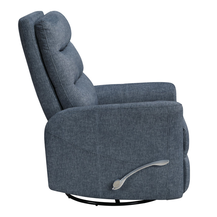 TAKAMI SWIVEL RECLINER-BLUE POLY