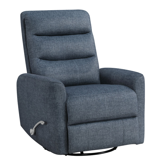 TAKAMI SWIVEL RECLINER-BLUE POLY