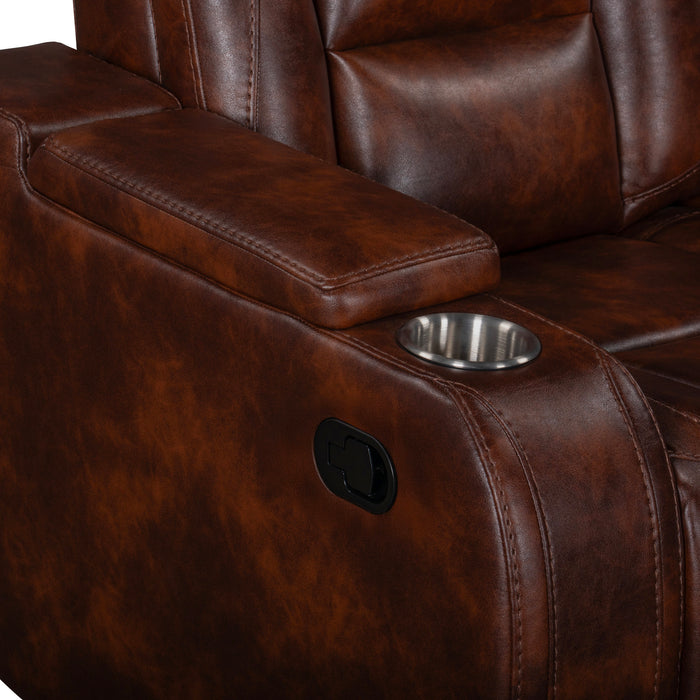 CHESTER GLIDER RECLINER-BROWN