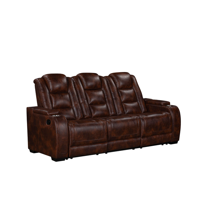 CHESTER RECLINING SOFA-BROWN
