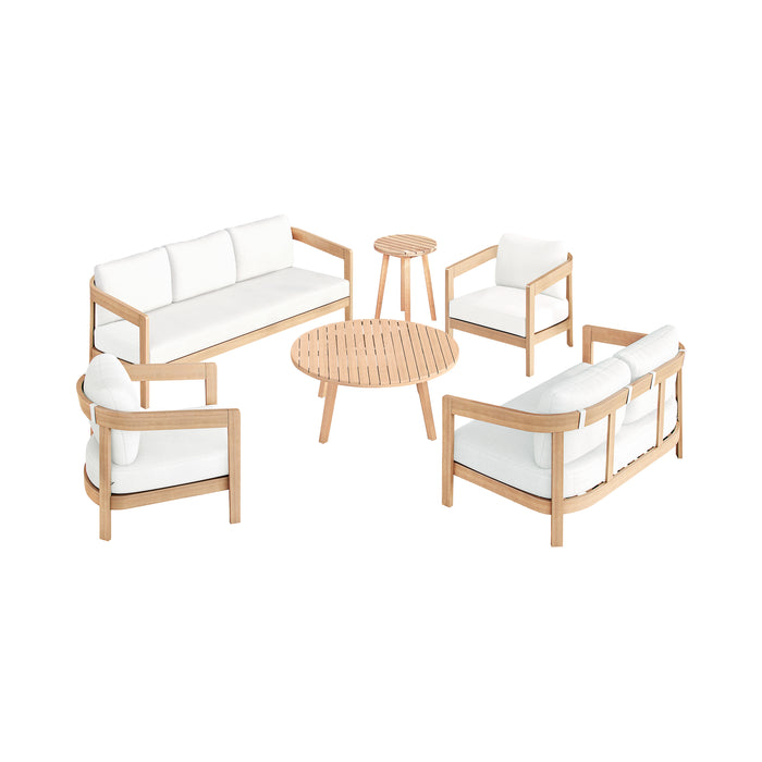 WESLEY OUTDOOR - 6 PCS (SOFA,LOVE,2CH,COFFEE &END TABLE)