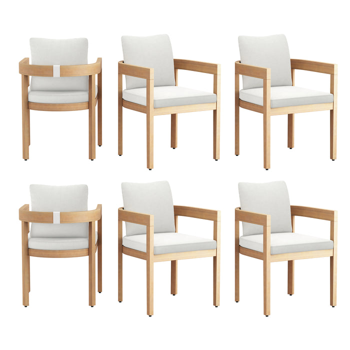 WESLEY PATIO SIDE CHAIR - 6PCS - WHITE