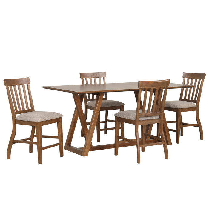 PUTNAM COUNTER TABLE W / 4 CHAIRS