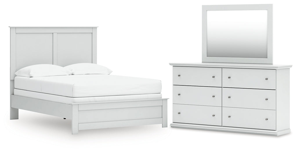 Bostwick Shoals Full Panel Bed with Mirrored Dresser