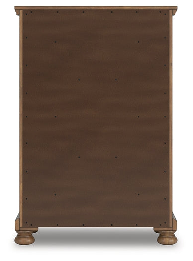 Feddinger King Storage Sleigh Bed with Mirrored Dresser, Chest and Nightstand