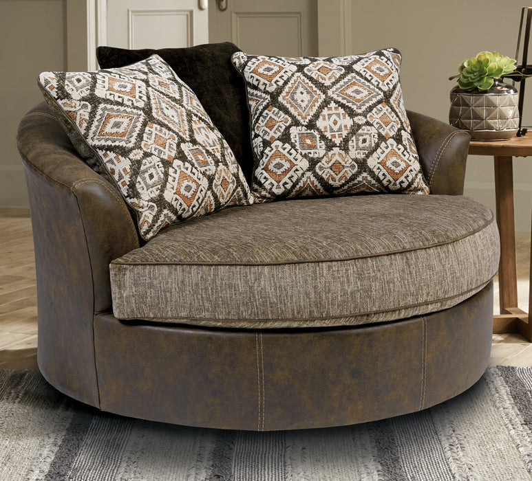 Abalone Oversized Swivel Accent Chair JR Furniture Store