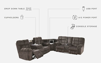 Acieona 3-Piece Reclining Sectional JR Furniture Store